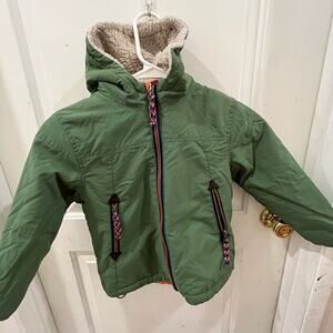 Think green lined sherpa  hoodie Boys jacket